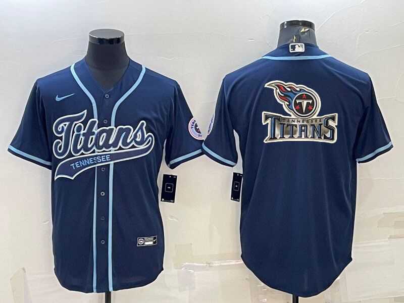 Men's Tennessee Titans Navy Blue Team Big Logo With Patch Cool Base Stitched Baseball Jersey,We sell and wholesale Men's Tennessee Titans Navy Blue Team Big Logo With Patch Cool Base Stitched Baseball Jersey on line form chian!
